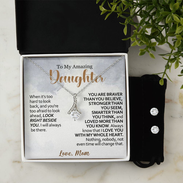To My Daughter From Mom Necklace Gift
