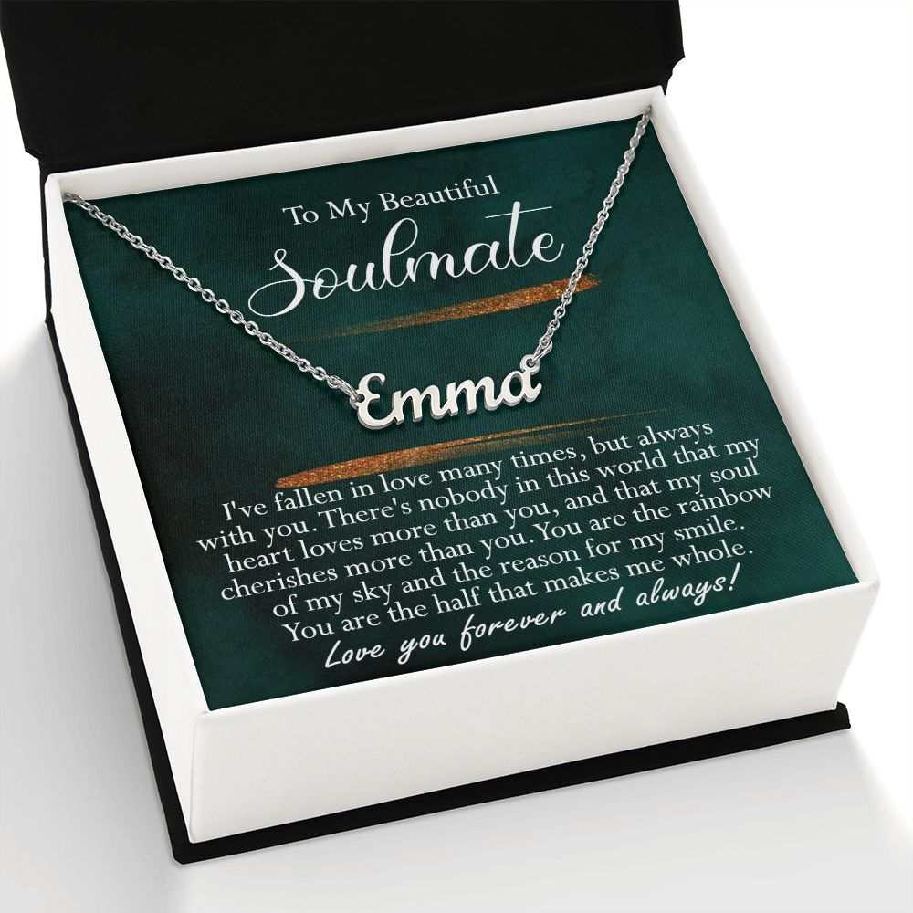Soulmate Name Necklace Gift for Her