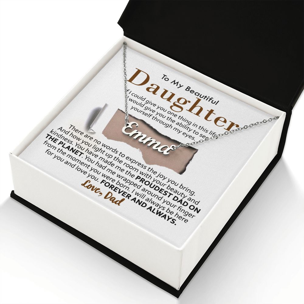 Custom Daughter Necklace from Proud Dad