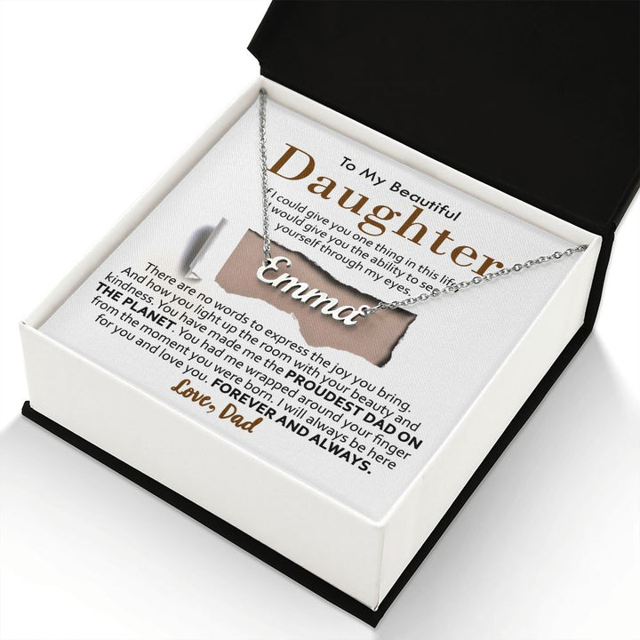 Custom Daughter Necklace from Proud Dad