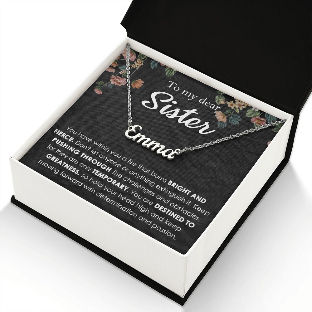 Personalized Name Necklace Gift for Sister