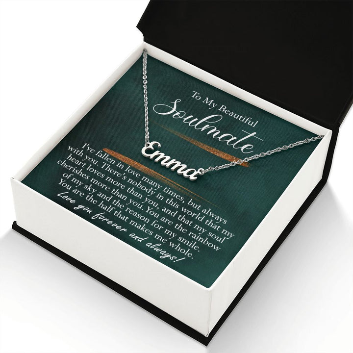 Soulmate Name Necklace Gift for Her