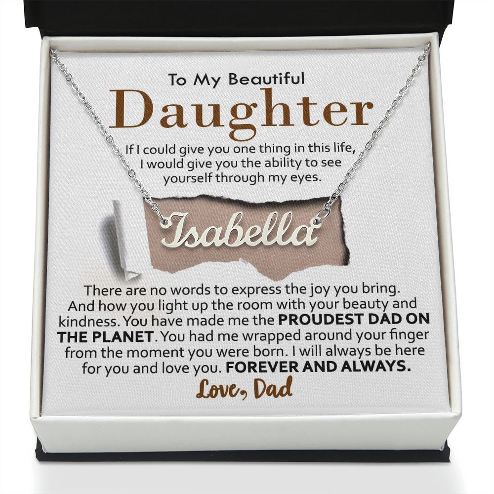Custom Daughter Necklace from Proud Dad