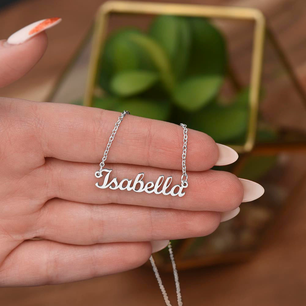 Proud Dad To Daughter Gift - Personalized Name Necklace
