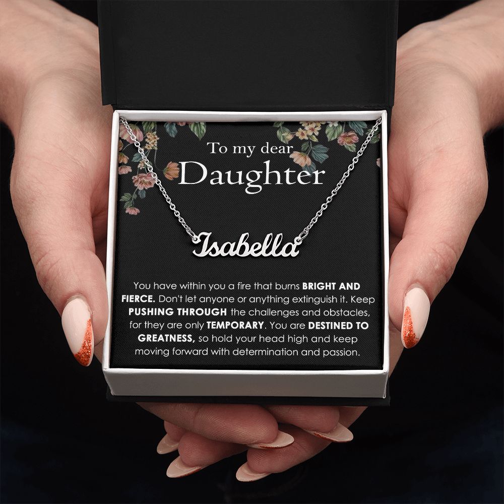 Custom Name Necklace Gift for Daughter