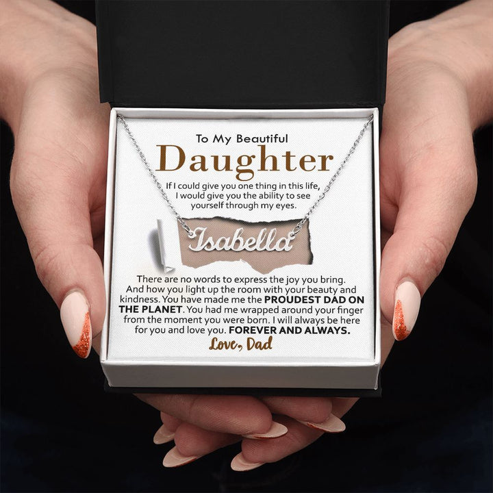 Custom Daughter Necklace from Proud Dad