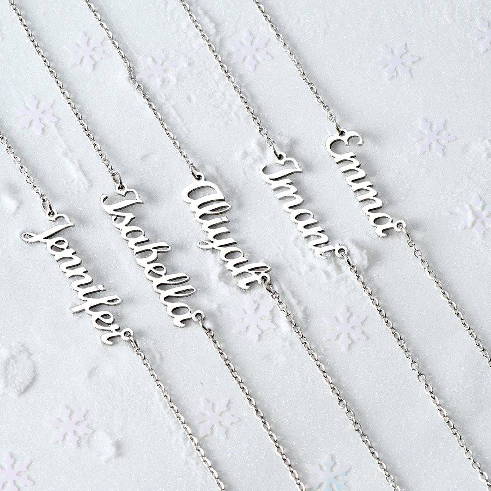 Custom Name Necklace from Proud Dad to Daughter