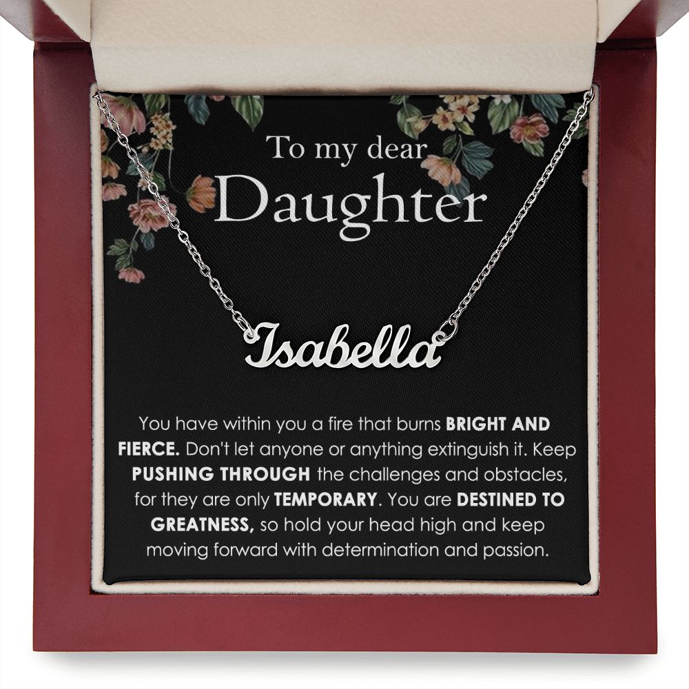 To My Daughter Personalized Name Necklace