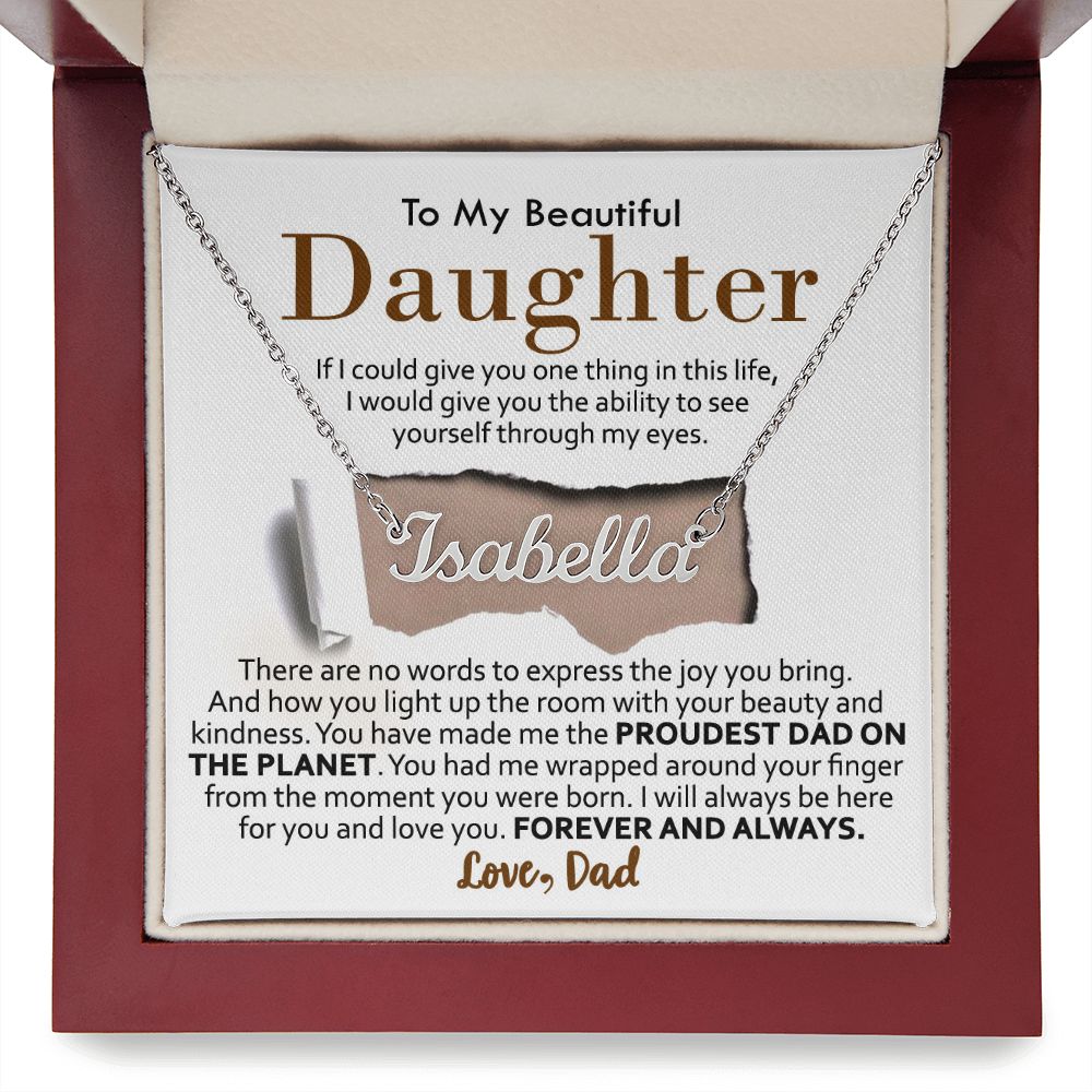 Custom Daughter Necklace from Proud Dad