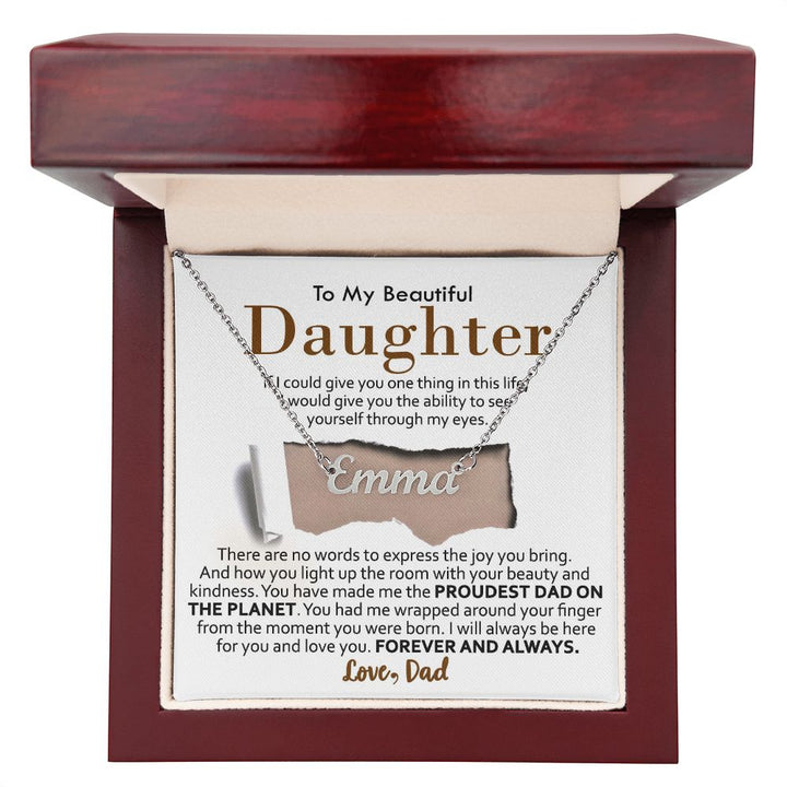 Custom Daughter Necklace from Proud Dad