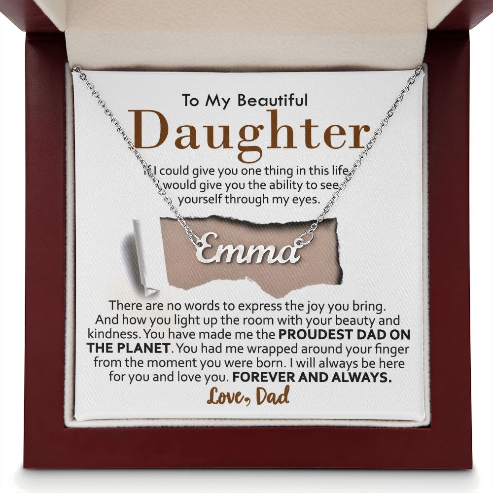 Custom Daughter Necklace from Proud Dad