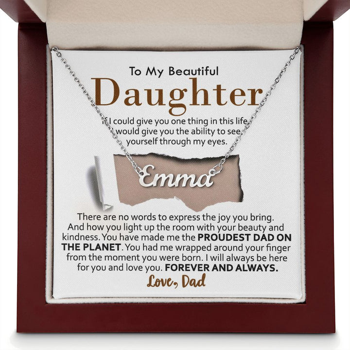 Custom Daughter Necklace from Proud Dad
