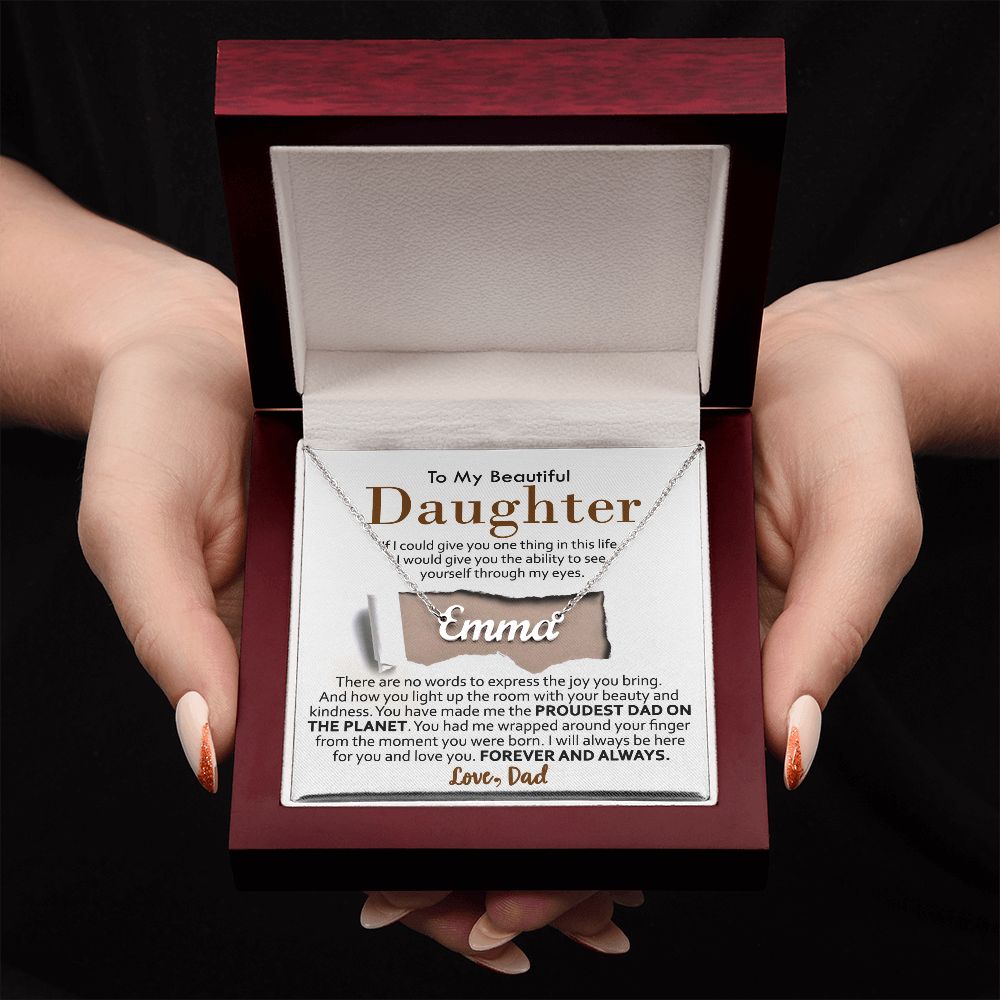 Custom Daughter Necklace from Proud Dad