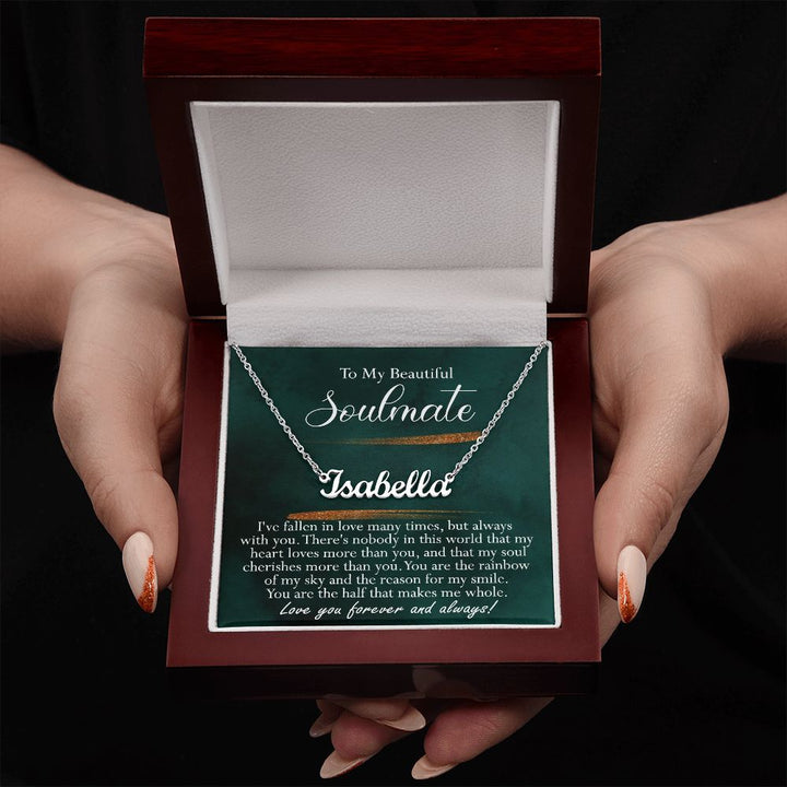 Soulmate Name Necklace Gift for Her