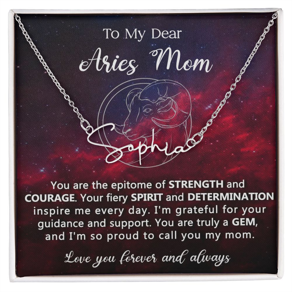 Zodiac sign necklace for mom