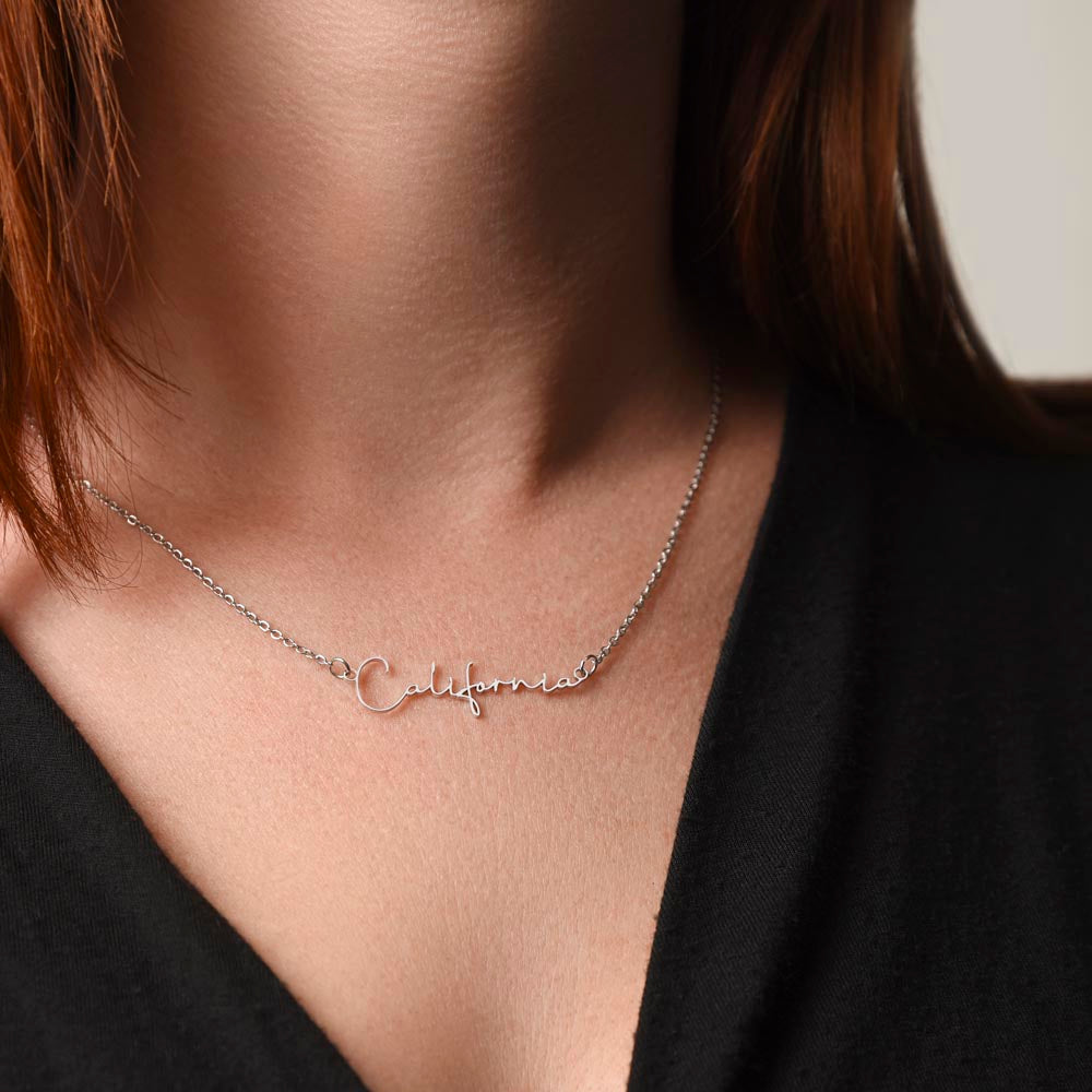 Capricorn Mom Personalized Name Necklace Gift
