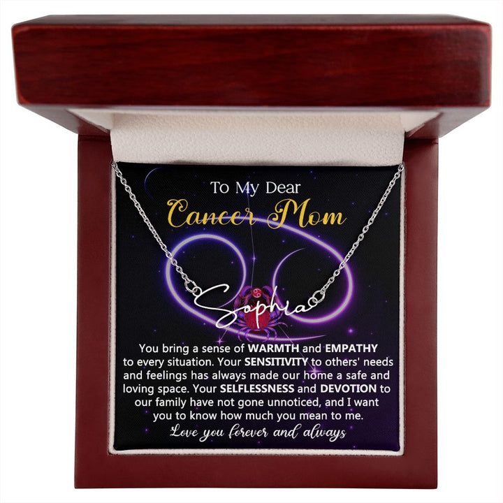 Cancer Mom Personalized Name Necklace Gift