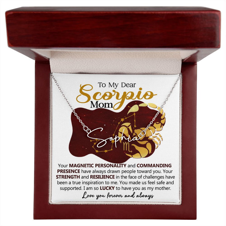 Scorpio Mom Custom Name Necklace Gift