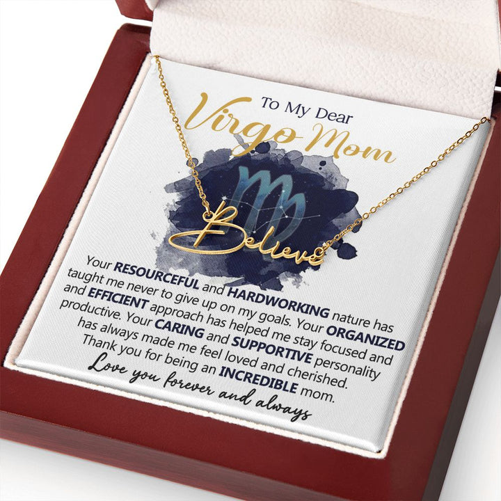 Virgo Mom Personalized Name Necklace Gift