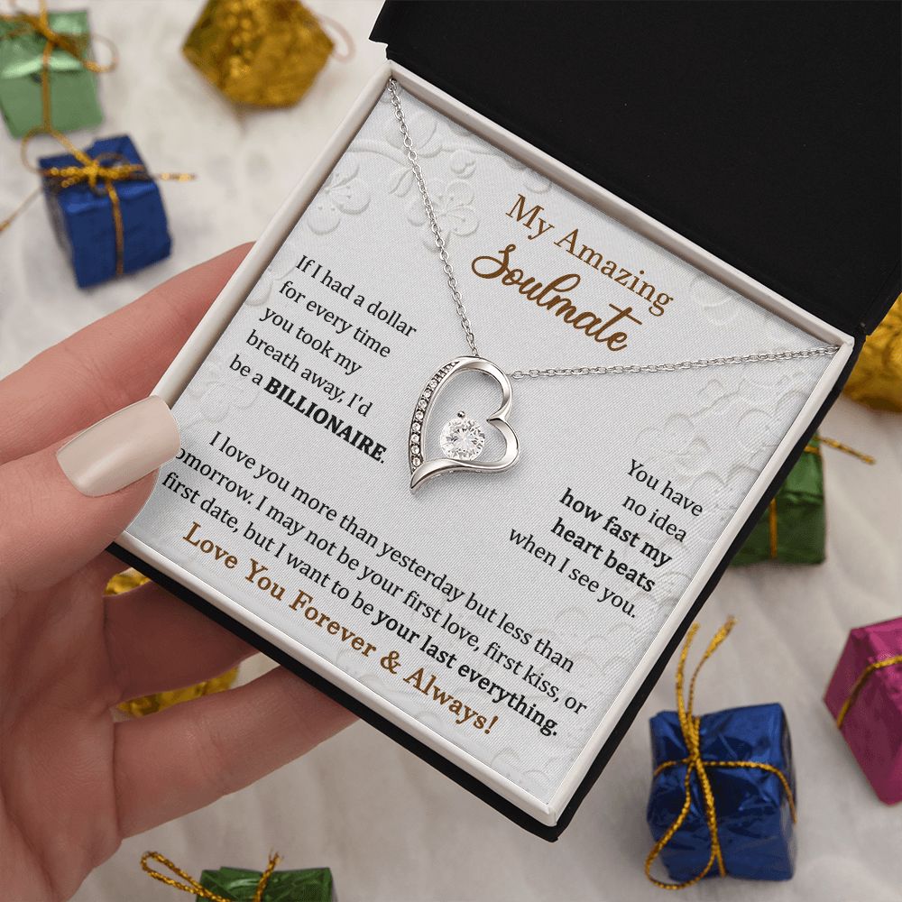 Heart Necklace Gift for Soulmate Love