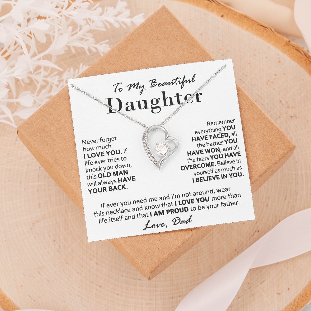 To My Daughter – Dad’s Heartfelt Necklace