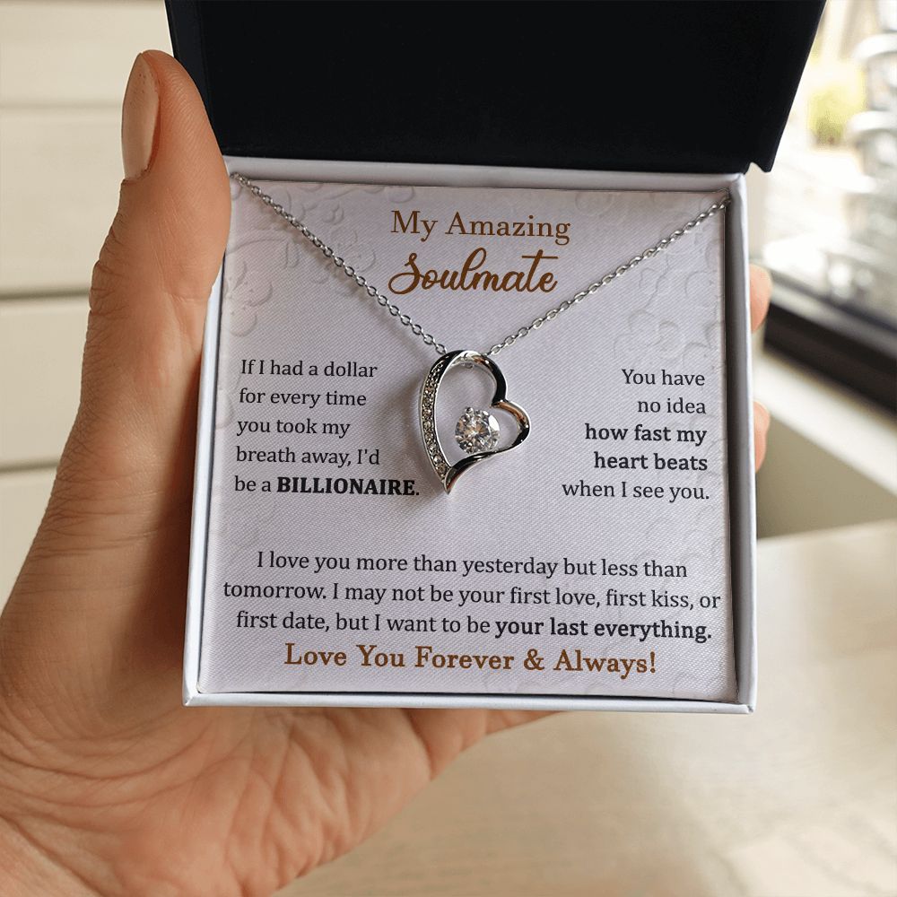 Heart Necklace Gift for Soulmate Love