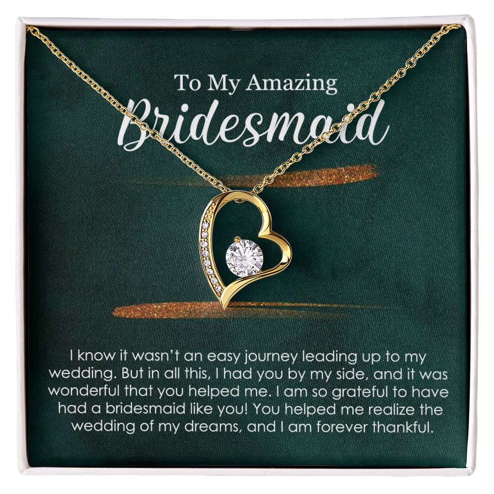 Heart Necklace Bridesmaid Thank You Gift