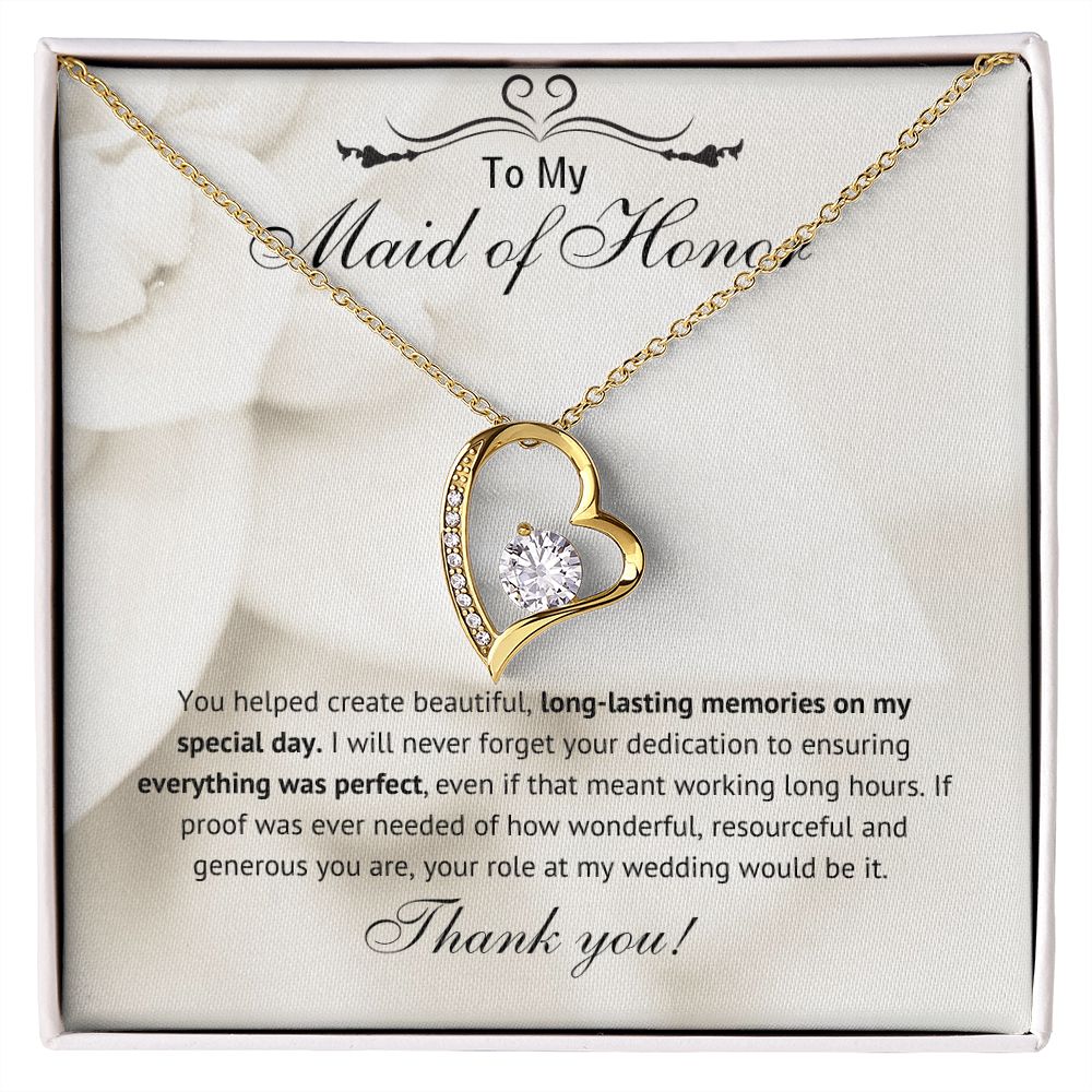 bride to maid of honor gift