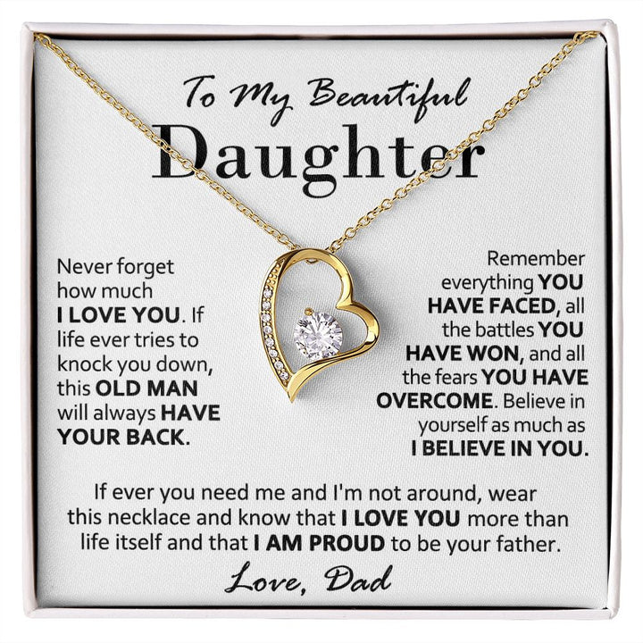To My Daughter – Dad’s Heartfelt Necklace