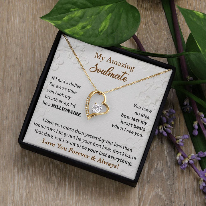 Heart Necklace Gift for Soulmate Love