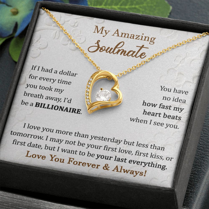 Heart Necklace Gift for Soulmate Love