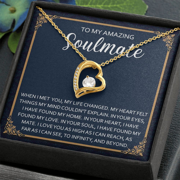 To My Amazing Soulmate Heart Necklace