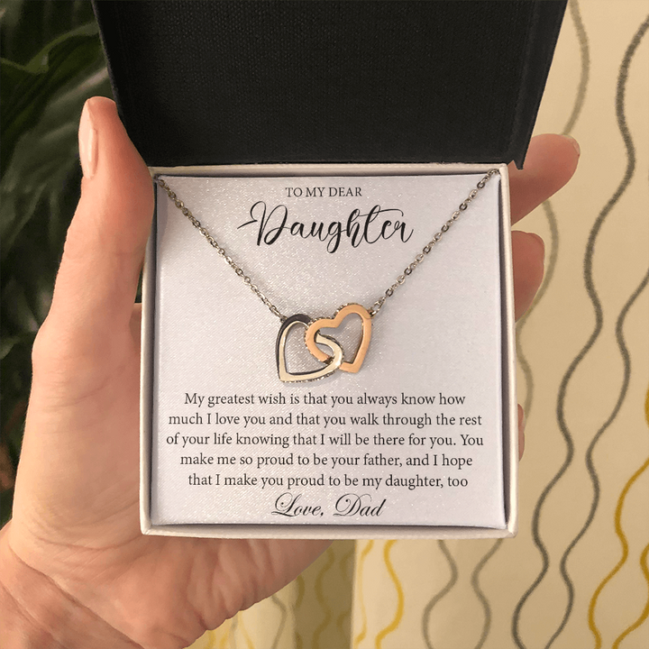 Interlocking Hearts Necklace from Dad