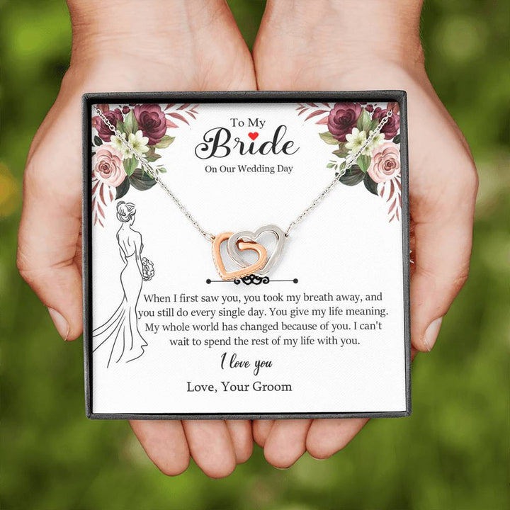 Wedding Day Necklace Gift for Bride From Groom