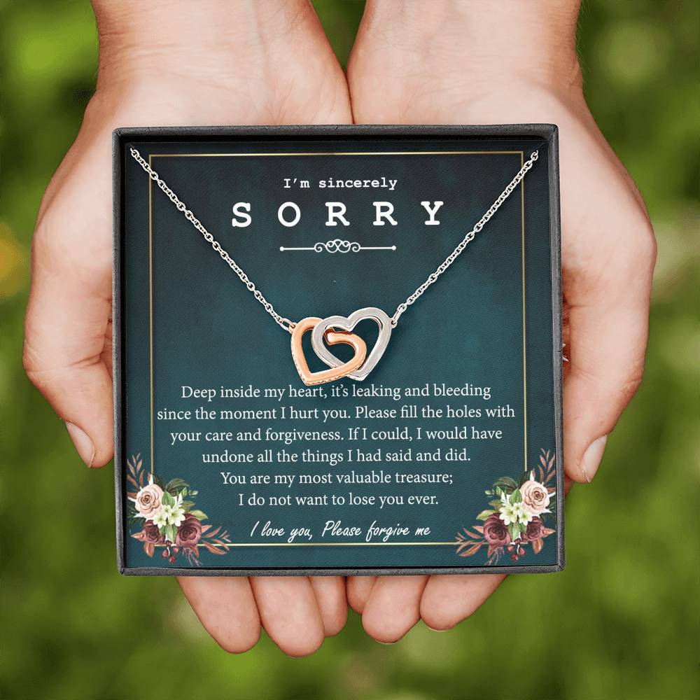 Apology Necklace For Her - Sincerely Sorry Gift for Girlfriend