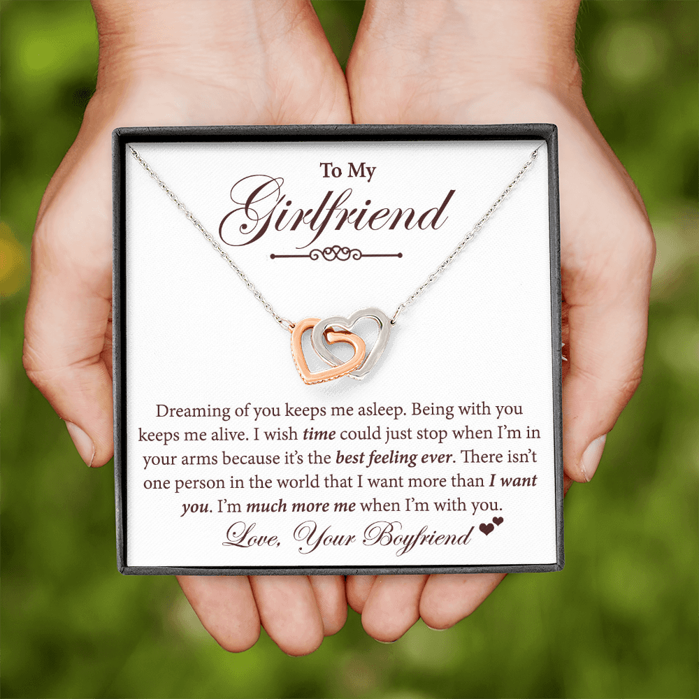 Interlocking Hearts Necklace for Girlfriend