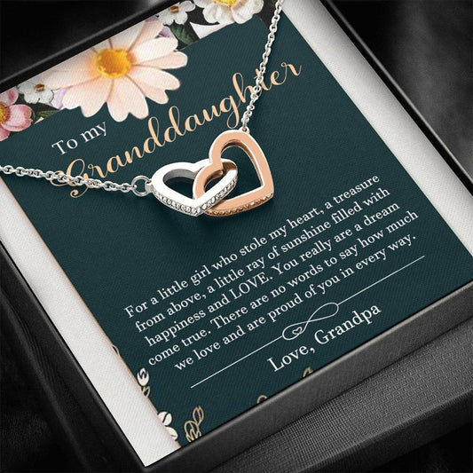 To My Granddaughter Necklace- Granddaughter Gifts From Grandpa