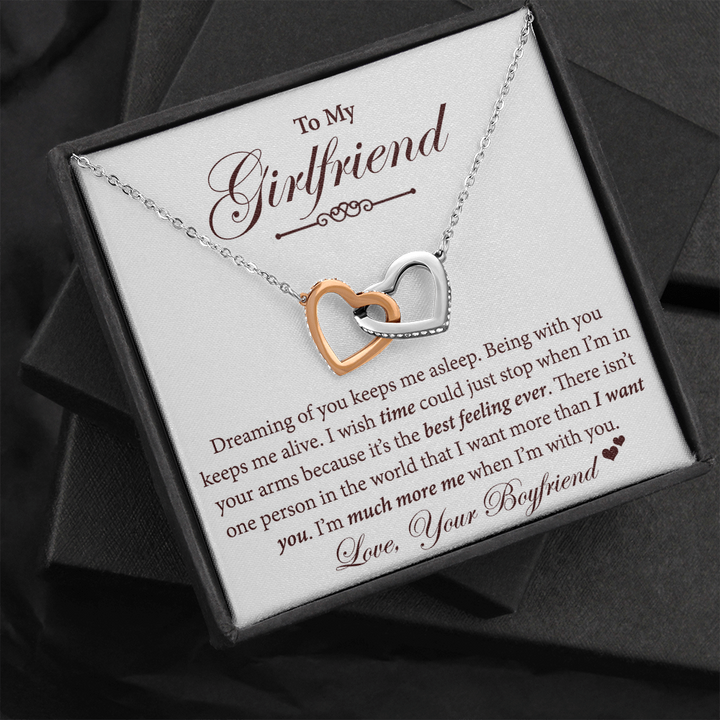 Interlocking Hearts Necklace for Girlfriend