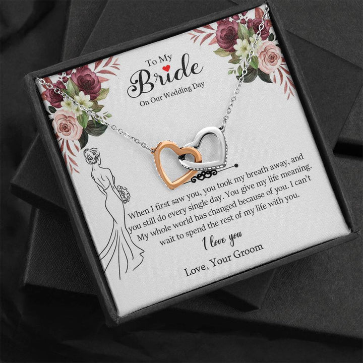 Wedding Day Necklace Gift for Bride From Groom