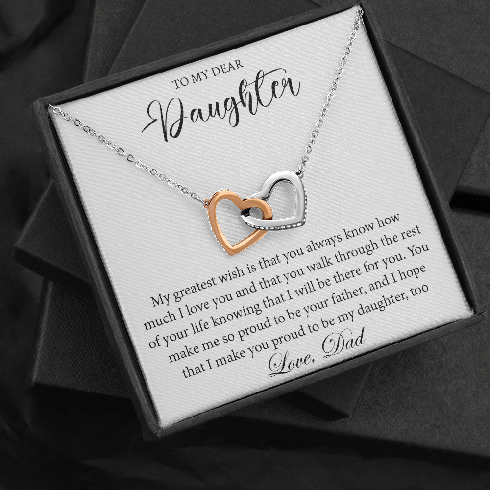Interlocking Hearts Necklace from Dad