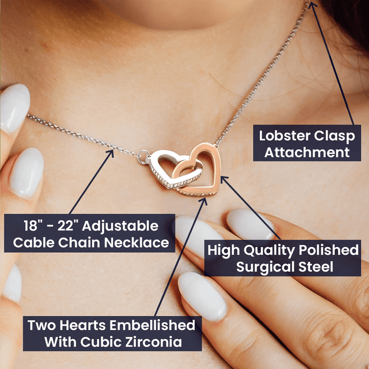 Marine Girlfriend Interlocking Hearts Necklace Gift