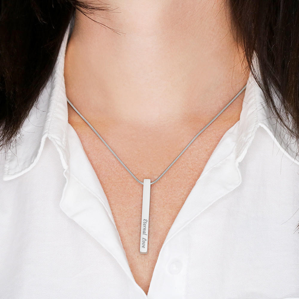 Engraved Bar Necklace Gift for Grandson