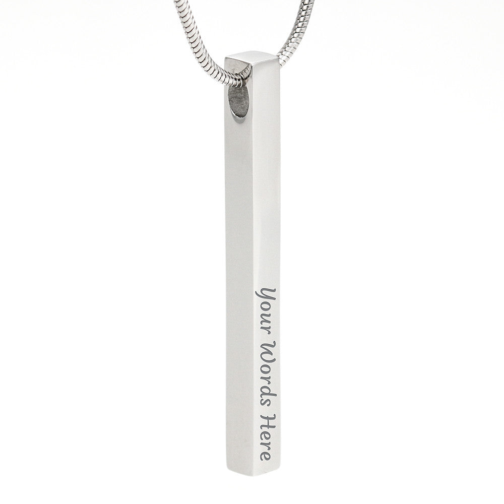 Engraved Bar Necklace Gift for Grandson