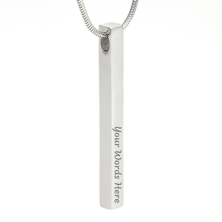 Engraved Bar Necklace Gift for Grandson