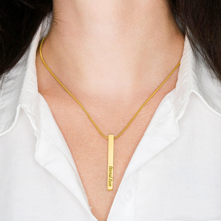 Engraved Bar Necklace Gift for Grandson