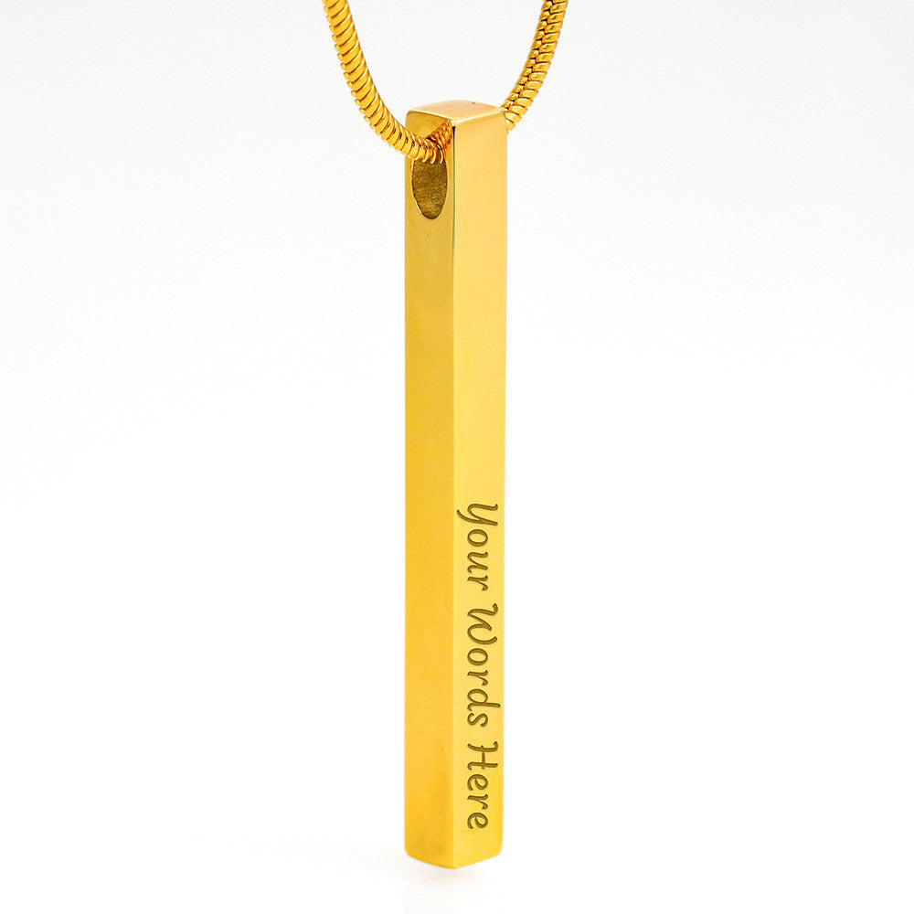 Engraved Bar Necklace Gift for Grandson