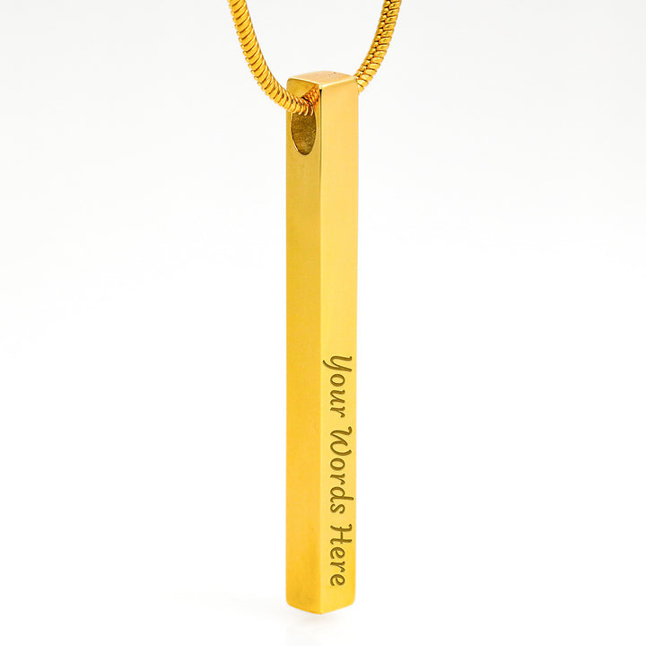 Engraved Bar Necklace Gift for Grandson