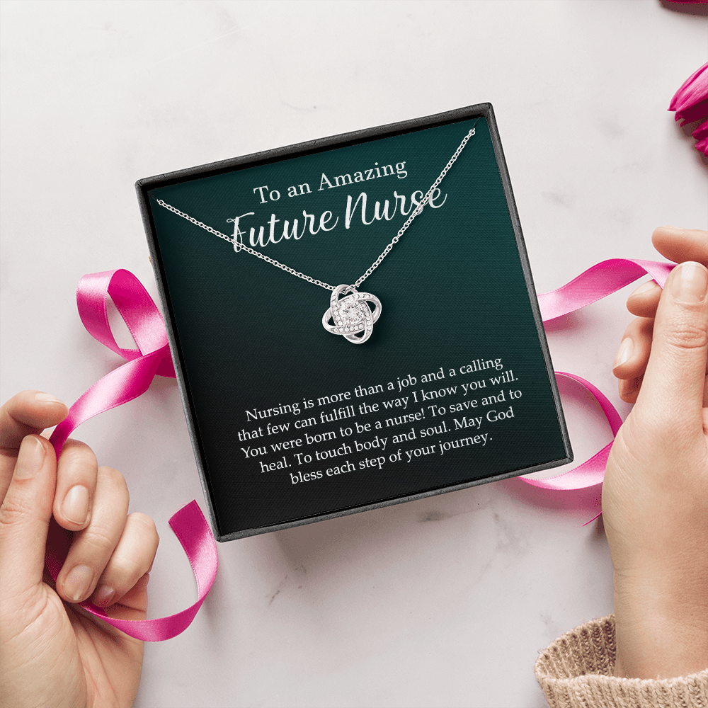 Future Nurse Necklace Gift with Message