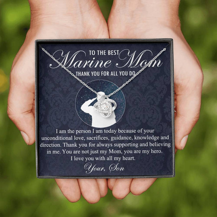 Necklace For Marine Mom  Gift from Son