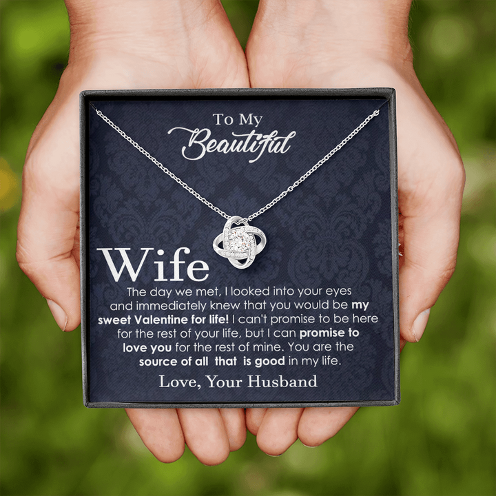 Love Knot Valentine Necklace for Wife